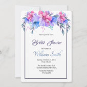 Afdrukbare bloemrijke bruiloftsdouche kaart (Voorkant)