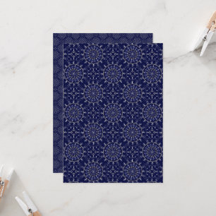 Afdrukbare Blue Ditsy Winter Tegel Scrapbook Paper Kaart