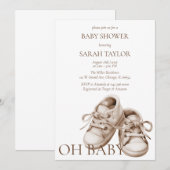 Afdrukbare Boho-slaapmuiltjes babyshower sjabloon Kaart (Voorkant / Achterkant)