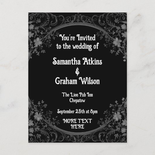 Afdrukbare bruiloft uitnodiging sjabloon (Voorkant)