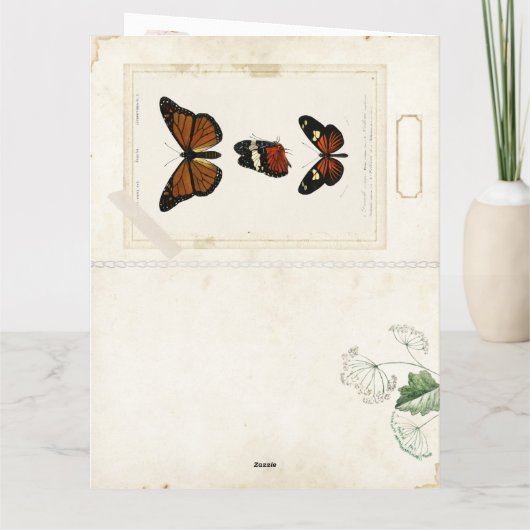 Afdrukbare Butterfly Junk Journal Labels en Pagina Kaart (Achterkant)