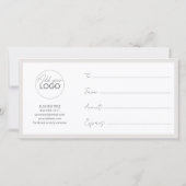 Afdrukbare cadeaukaart sjabloon gemakkelijk aan te (Achterkant)