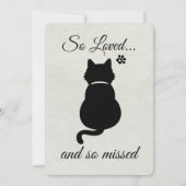 Afdrukbare Cat Sympathy Card - Oprechte condoleanc Kaart (Voorkant)