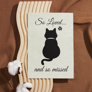 Afdrukbare Cat Sympathy Card - Oprechte condoleanc Kaart