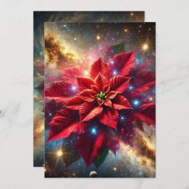 Afdrukbare Celestial Poinsettia Floral Scrapbookin Kaart