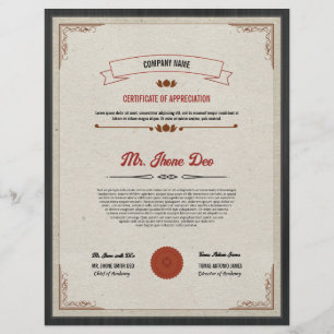 Afdrukbare Certificaat Template Flyer