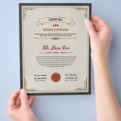 Afdrukbare Certificaat Template Flyer (Hand)