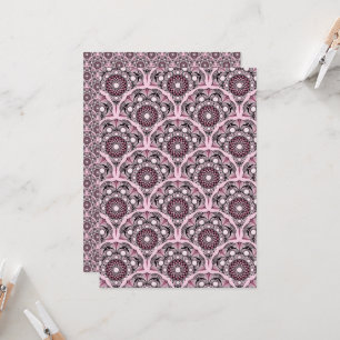 Afdrukbare Cherry Blossom Art Deco Scrapbook Papie Kaart