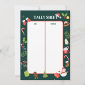 Afdrukbare Christmas Bunco Score Kaarten Bladen (Achterkant)