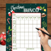 Afdrukbare Christmas Bunco Score Kaarten Bladen