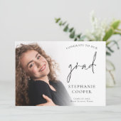 Afdrukbare Congrats Afstudeerder Script 6 Foto Afs Aankondiging (Staand voorkant)