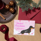 Afdrukbare Dachshund Valentijnskaarten - Op maat Feestdagenkaart
