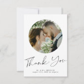 Afdrukbare digitale 2 foto bruiloft bedankkaart kaart (Voorkant)