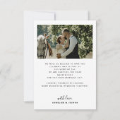 Afdrukbare digitale 2 foto bruiloft bedankkaart kaart (Achterkant)