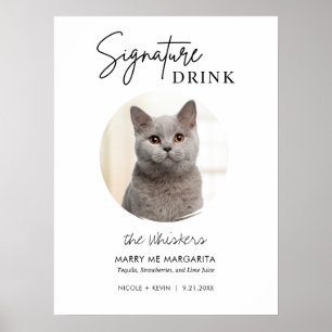 Afdrukbare Drink voor weduwschap met katten Poster