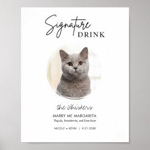 Afdrukbare Drink voor weduwschap met katten Poster