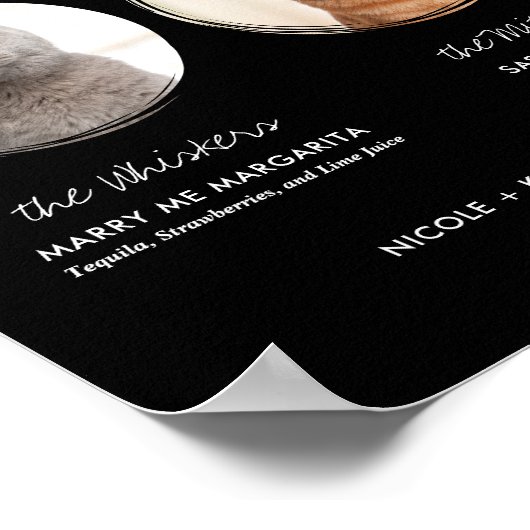 Afdrukbare Drink voor weduwschap met katten Poster (Hoek)