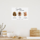 Afdrukbare Drinken voor handtekeningen van 3 huisd Poster (Keuken)