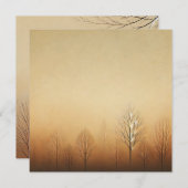 Afdrukbare Earth Brown Autumnal Ombre Scrapbook Kaart (Voorkant / Achterkant)
