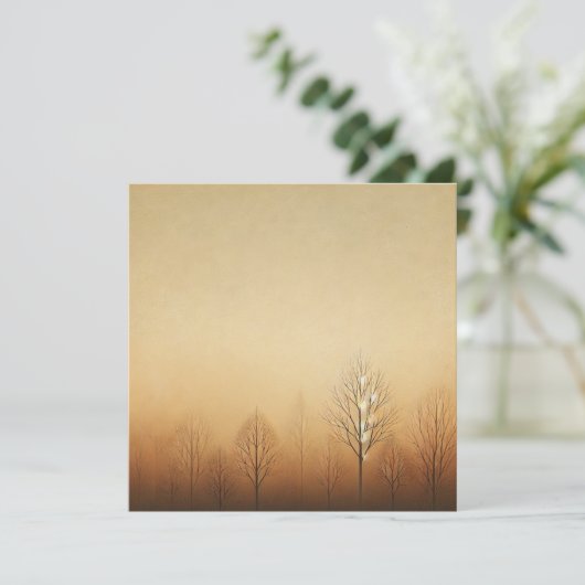 Afdrukbare Earth Brown Autumnal Ombre Scrapbook Kaart (Staand voorkant)