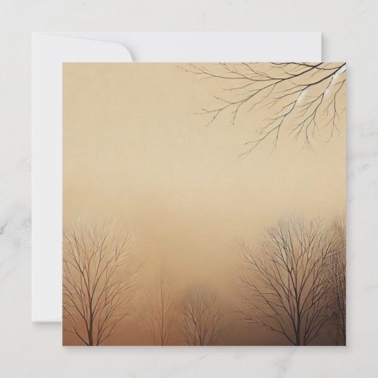 Afdrukbare Earth Brown Autumnal Ombre Scrapbook Kaart (Achterkant)