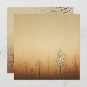 Afdrukbare Earth Brown Autumnal Ombre Scrapbook Kaart