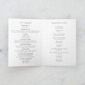 Afdrukbare eenvoudige kerk gevouwen bruiloft progr kaart (Binnen)