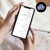 Afdrukbare eenvoudige tekst zwart wit bruiloft pro kaart