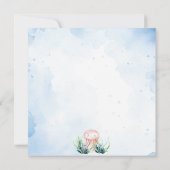 Afdrukbare eerste verjaardag Save the Date Ocean (Achterkant)