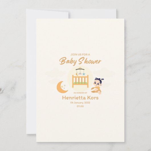 Afdrukbare envelop Schattige Baby showers Kaart (Voorkant)