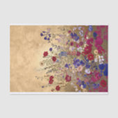 Afdrukbare Fantasy Bloemen Gouden Achtergrond Righ Tissuepapier (Voorkant)