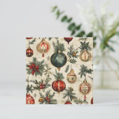 Afdrukbare  feestpatronen op perkament kaart (Staand voorkant)