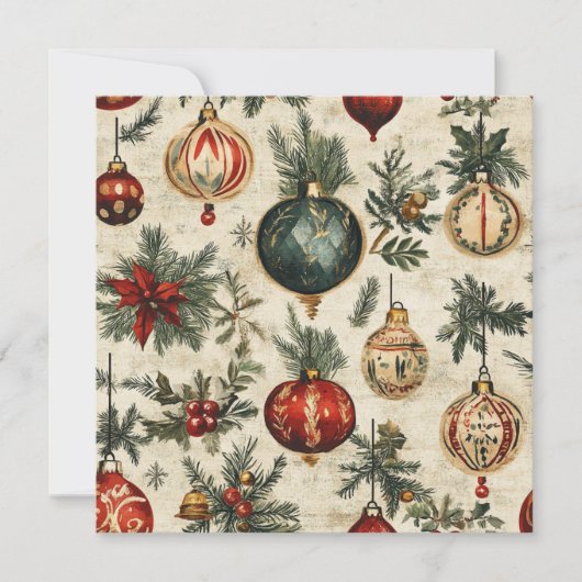 Afdrukbare  feestpatronen op perkament kaart (Voorkant)