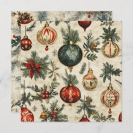 Afdrukbare feestpatronen op perkament kaart