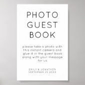 Afdrukbare foto Gastenboek Trouwbord Poster (Voorkant)