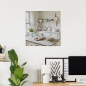 Afdrukbare foto Shabby chic Keuken Modern Poster (Thuiskantoor)