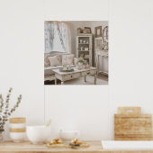 Afdrukbare foto Shabby chique huisstijl Poster (Keuken)
