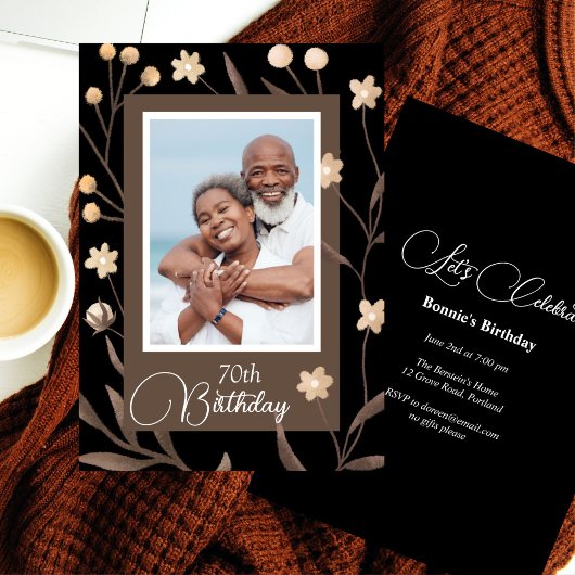 Afdrukbare foto Verjaardag Uitnodigen Kaart