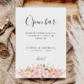 Afdrukbare Funny Open Bar Sign, bruiloft Roos Kaart