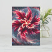 Afdrukbare Galaxy Poinsettia Scrapbook Paper Kaart (Staand voorkant)
