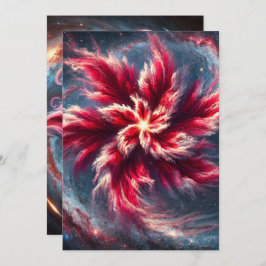 Afdrukbare Galaxy Poinsettia Scrapbook Paper Kaart