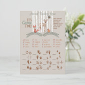 Afdrukbare game! Voor het Baby shower van Woodland Kaart (Staand voorkant)