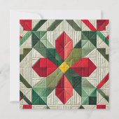 Afdrukbare geometrische patchwork poinsettia plakb kaart (Achterkant)