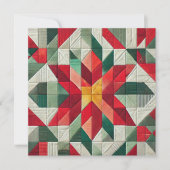 Afdrukbare geometrische patchwork poinsettia plakb kaart (Voorkant)
