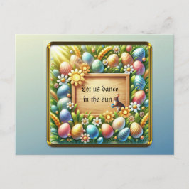 Afdrukbare gepersonaliseerde paaskaart feestdagenkaart