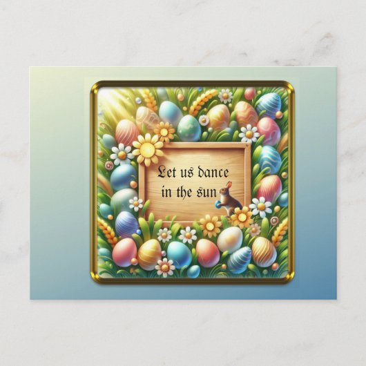 Afdrukbare gepersonaliseerde paaskaart feestdagenkaart (Voorkant)