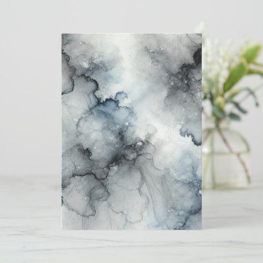 Afdrukbare Ghostly Mist Halloween Alcohol Inkt Kaart (Staand voorkant)