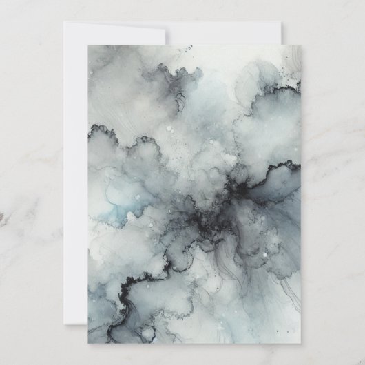 Afdrukbare Ghostly Mist Halloween Alcohol Inkt Kaart (Achterkant)