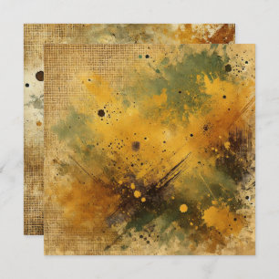 Afdrukbare Golden Harvest Distressed Ink Scrapbook Kaart