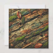 Afdrukbare Grungy Autumnal Mossy Wood Scrapbook Kaart (Achterkant)